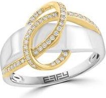 Effy Two-Tone Diamond Ring in Gold at Nordstrom Rack, Size 7