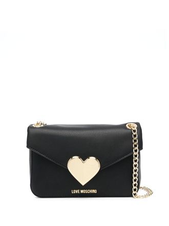 Love Moschino Gracious heart-motif shoulder bag - women - Polyurethane - OS - Black