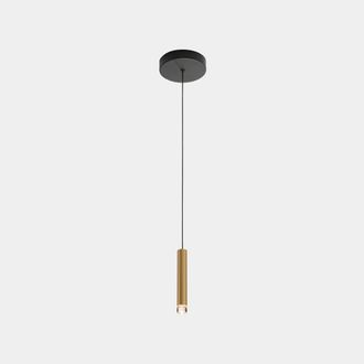 Leds - C4 Ledsc4 Candle - L&aacute;mpara Colgante De Techo Led 4.1w Y 154lm Con Luz C&aacute;lida 2700k. Di&aacute;metro 2.5cm. Estructura De Acero. Color Lat&oacute;n
