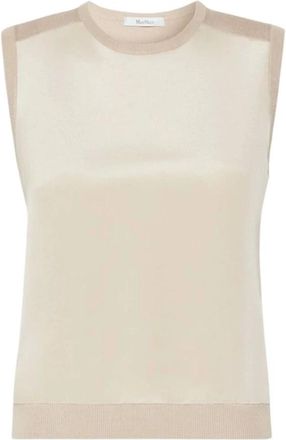 Max Mara Truien & Vesten, unisex, Beige, L, Round-neck Truien