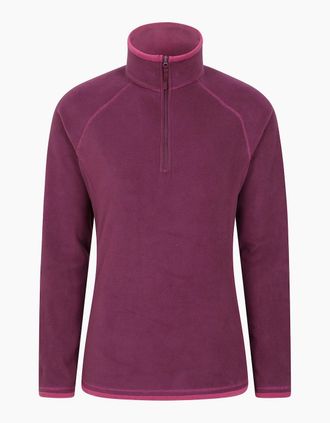 Mountain Warehouse Womens Mountain Warehouse Womens/Ladies Montana Half Zip Fleece Top - Purple - Size: 10