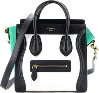 Celine Tricolor Luggage Bag Leather Nano crossbody bag - Zwart