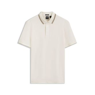 BOSS Regular-fit polo shirt in structured cotton piqu&eacute;