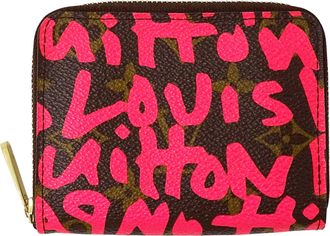 Louis Vuitton Monogram Graffiti Brown Fuchsia Galle Monogram Pink Monogram Graffiti Coin Purse/Coin Case (Pre-Owned)