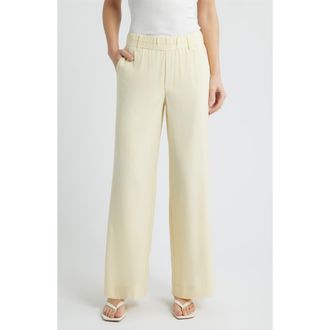 Wit & Wisdom Skyrise Side Seam Straight Leg Pants in Lemon Lush at Nordstrom, Size X-Small
