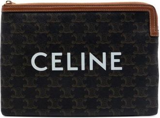 Celine Pre-owned Vintage Clutch - Dames - Vintage Clutch - Bruin - ONE Size - Leer - Vintage