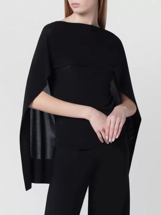 Alberta Ferretti knitwear cape design open back style