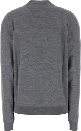 Gucci Womens Wool Button-Front Cardigan Gray
