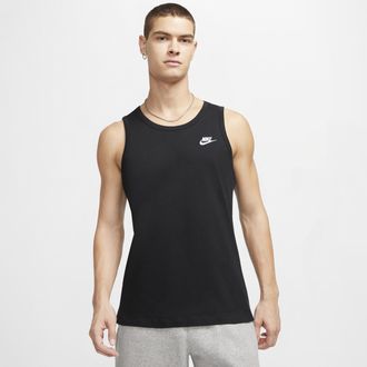 Nike Mens Nike Sportswear Club Tank Top in Black | BQ1260-010