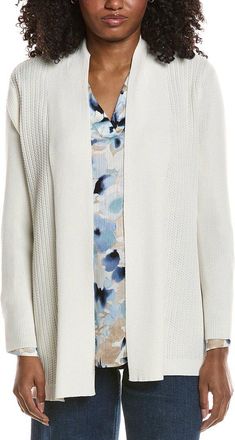 Anne Klein Ribbed Front Cardigan