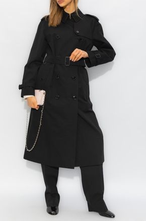 Burberry Waterloo Trench Coat, Womens, Black