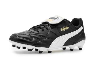 Puma King Top Firm, Artificial Ground Soccer Cleats Mens Soccer Shoes Black/White : 10.5 D - Medium, Leather/Rubber
