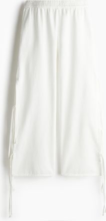 H&M Schlupfhose mit Bindedetail - White