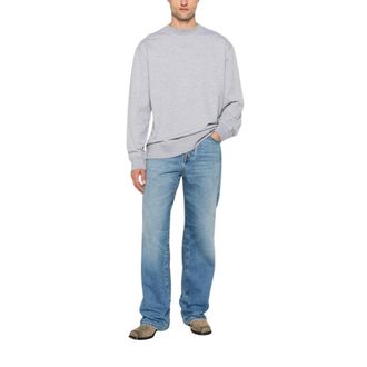 Balmain Sudadera con logo bordado - Sweatshirts & Hoodies - Hombre - Gris - XL