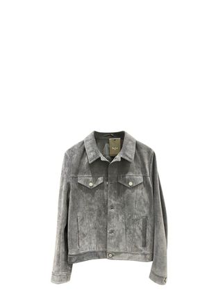 Berluti Blue-Gray Suede Jacket Size S