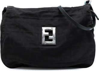 Fendi Pre-owned Shoulder Bags, female, Black, Size: ONE SIZE Pre-owned Textile Bag