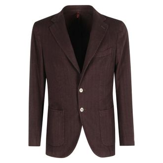 Santaniello Resca Tinto Filo Touch Soft Jacket - male - Santaniello - Blazers - Red - L - Jackets