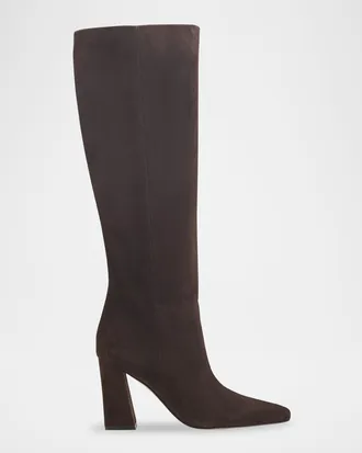 Marc Fisher 80mm Yarli Suede Knee-High Boots