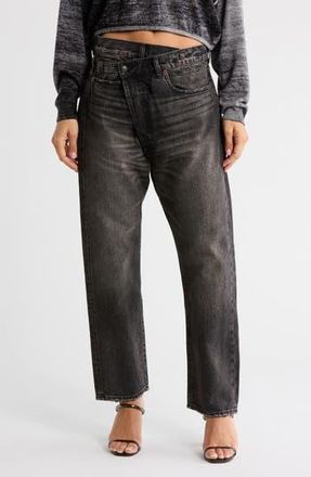 R13 Crossover Straight Leg Jeans in Arvin Black at Nordstrom Rack, Size 28