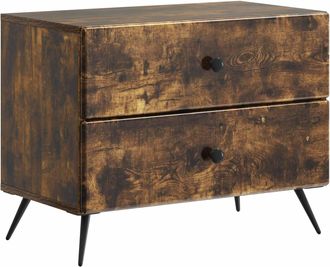 vidaXL Armario De Noche Roble Ahumado 62 X 34,5 X 47,5 Cm Vidaxl