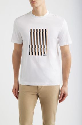 BOSS Thompson Cotton Graphic T-Shirt in White at Nordstrom, Size Xx-Large