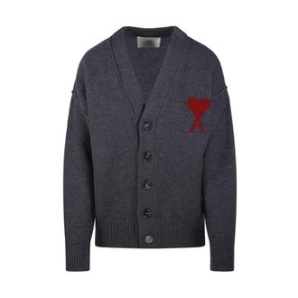 Ami Dames, Truien, Grijs, Maat: XS Wol