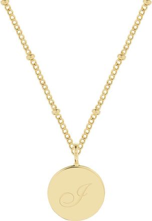 Brook & York Lizzie Initial Pendant Necklace in Gold I at Nordstrom