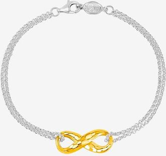 Dower & Hall Entwined Infinity Bracelet in Silver And Gold at Nordstrom, Size 7.25
