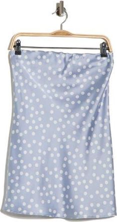 Renee C Polka Dot Strapless Tunic Top in Steel Blue at Nordstrom Rack, Size X-Large
