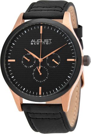 August Steiner Quartz Black Dial Mens Watch AS8243RGBK