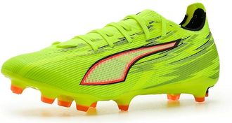 Puma Ultra 6 Match Firm, Artificial Ground Soccer Cleats Mens Soccer Shoes Yellow Alert/Black/Glowing Red/Lime Squeeze : 10.5 D - Medium