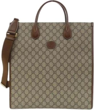 Gucci Pre-owned Tote Bags, female, Brown, Size: ONE SIZE Pre-owned Vintage Tote Bag