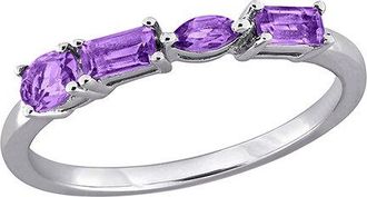Rina Limor Silver 0.38 Ct. Tw. Amethyst Anniversary Band Ring