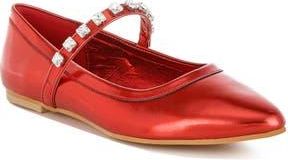 Rag & Co. Gloxinia Water Repellent Pointed Toe Flat in Red at Nordstrom Rack, Size 10