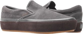 Vans Classic Slip On Platform Suede Outsole Asphalt Low Top Sneaker VN0A3JEZQFA