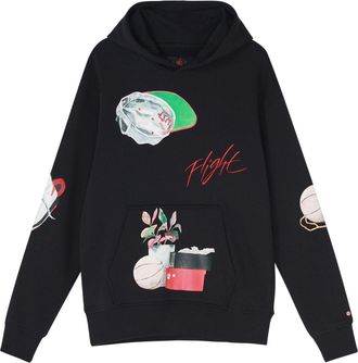 Nike Jordan Mens Air Jordan Alphabet Printing Pullover Black DQ8044-010