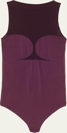 Wolford Corset-Effect Sleeveless Bodysuit with Sheer Panels