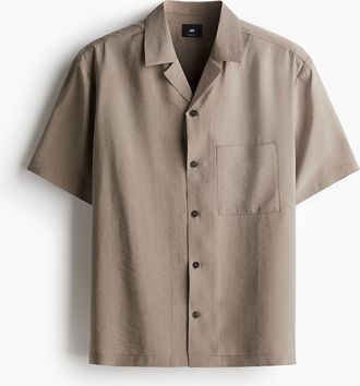 H&M Freizeithemd in Loose Fit - Beige