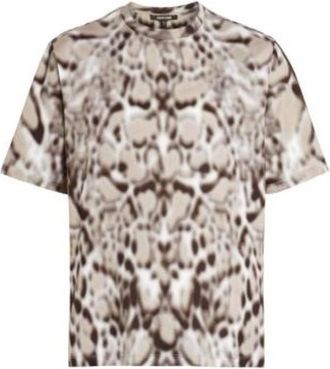 Roberto Cavalli Animal Print Cotton T-Shirt, Size X-Small
