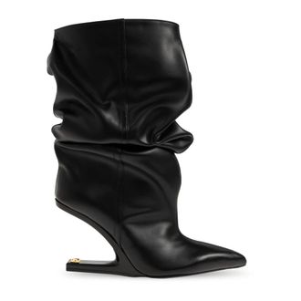 Balmain Heeled Boots, female, Black, Size: 8 1/2 US No Wedge Ankle Boots