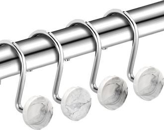 J&V Textiles 12-Piece Decorative Shower Curtain Rings Set in N/a at Nordstrom Rack