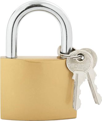 vidaXL Candado En U Con Llaves Lat&oacute;n 7,4 X 2,1 X 10,6 Cm Hierro Vidaxl