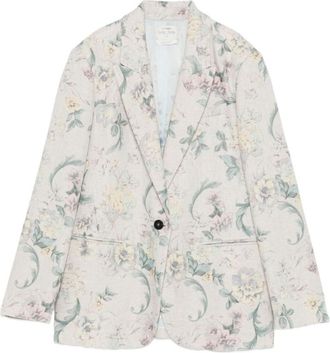 Forte_Forte Off White Printed Blazer