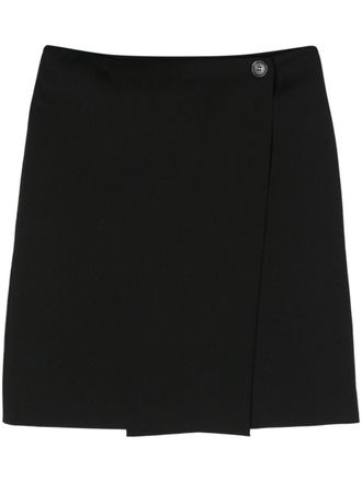 Sportmax Mini-wikkelrok - Zwart