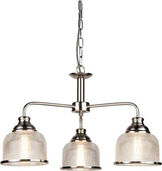 Searchlight Searchlight Bistro 3 Ljus Multi Arm Takhnge Silver, Vit, E27