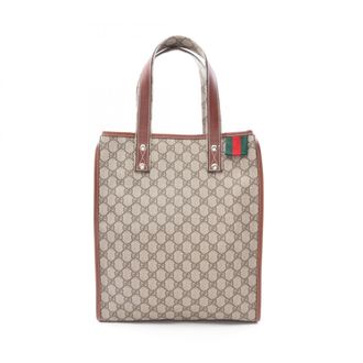 Gucci Beige Brown Multi-Color Pvc Leather Handbag Tote Bag (Pre-Owned)