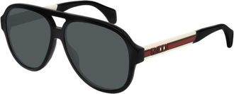 Gucci Aviator Full Rim Sunglasses - Black