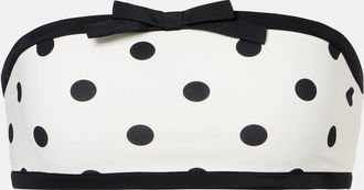 Self Portrait Top de bikini con lunares