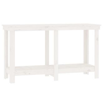 vidaXL Vidaxl - Banco Da Lavoro Bianco 140x50x80 Cm In Legno Massello Di Pino