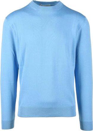 FILIPPO DE LAURENTIIS Light Blue Crewneck Knit Sweater